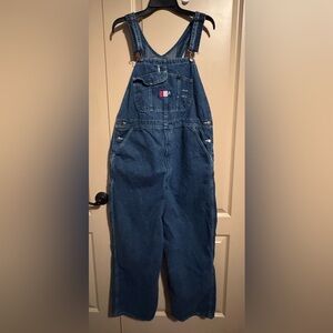 USA Works Denim Vintage Carpenter Bib Overalls Size 38 X 29